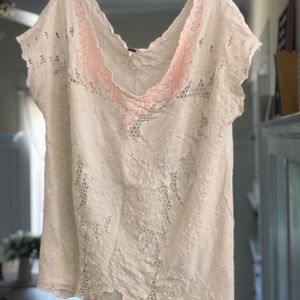 Embroidered Free People Top